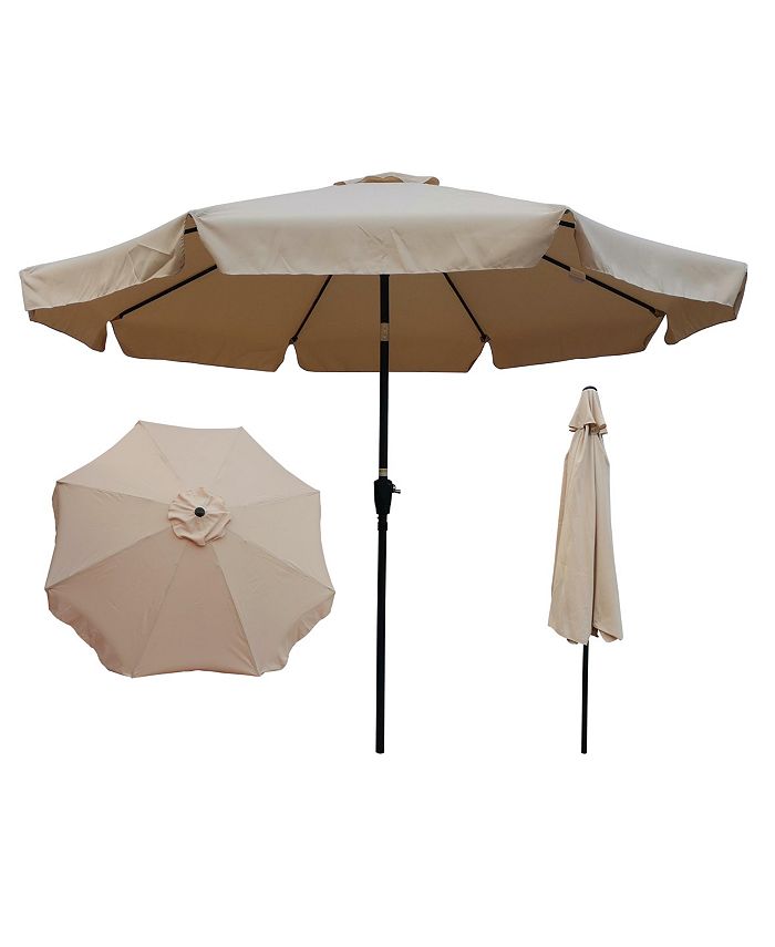 Simplie Fun 10 ft Patio Umbrella Market Round Umbrella Outdoor Garden