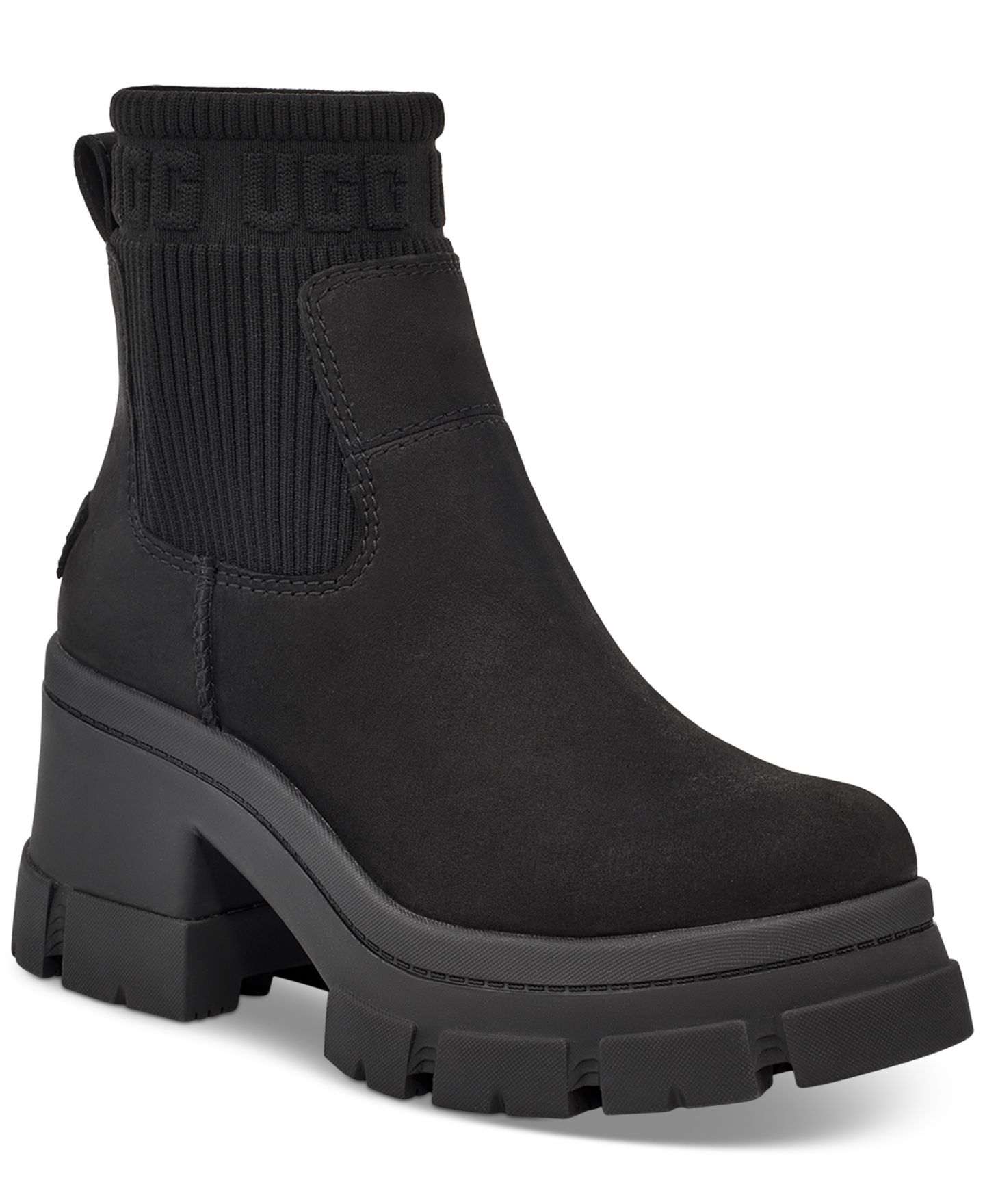 Женские ботинки UGG Brooklyn Pull-On Lug Chelsea, цвет: Чёрный — фото 1