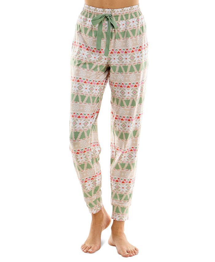 Roudelain Women's Printed Drawstring Jogger Pajama Pants - Macy's