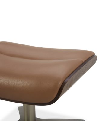 Janer 22" Leather Ottoman