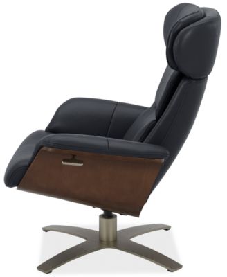 Janer Leather Swivel Chair, Created for Macy's