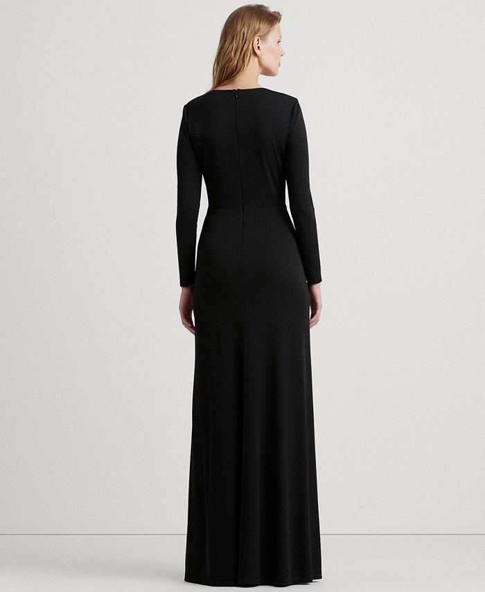 Lauren Ralph Lauren Women's Twisted Long-Sleeve Gown - Macy's