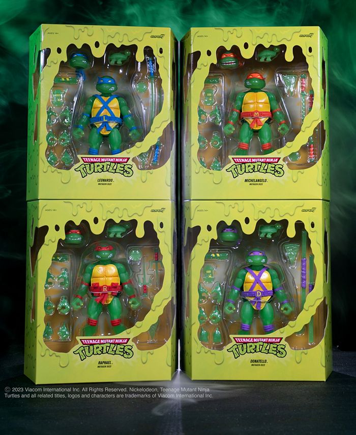 Teenage Mutant Ninja Turtle Action Figure Set, TMNT Set, Leonardo Donatello  Michaelangelo, Mutagen, the Ooze, Vintage Toy, Collectible Gift 