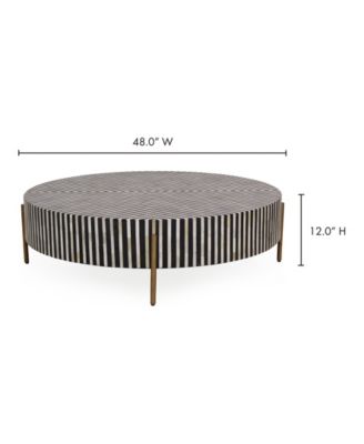 Chameau 48" Iron Round Coffee Table Large