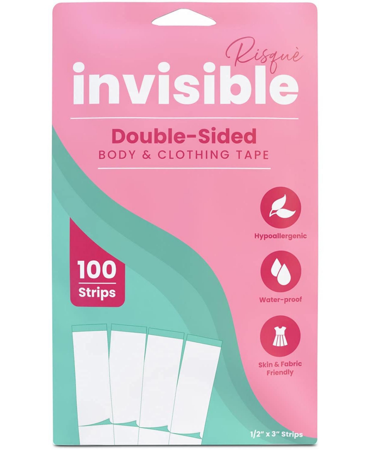 Invisible Double Sided Fashion Tape, 100strips - White