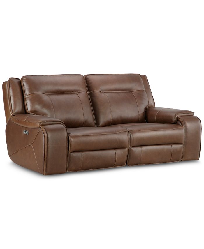 Furniture Hansley 2 Pc. Power Recliner Leather Sofa Created for