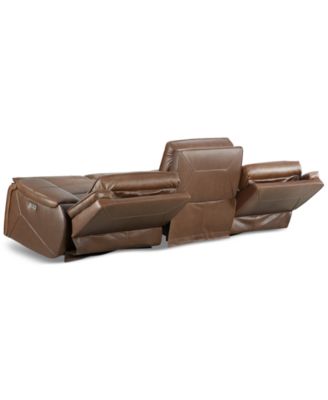 CLOSEOUT! Hansley 3-Pc. Zero Gravity Leather Sectional with Power Recliner and Chaise, Created for Macy's