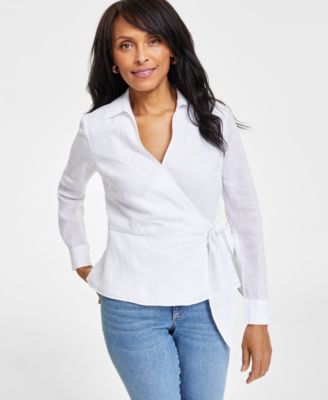 I.N.C. International Concepts - Women's Faux-Wrap Top