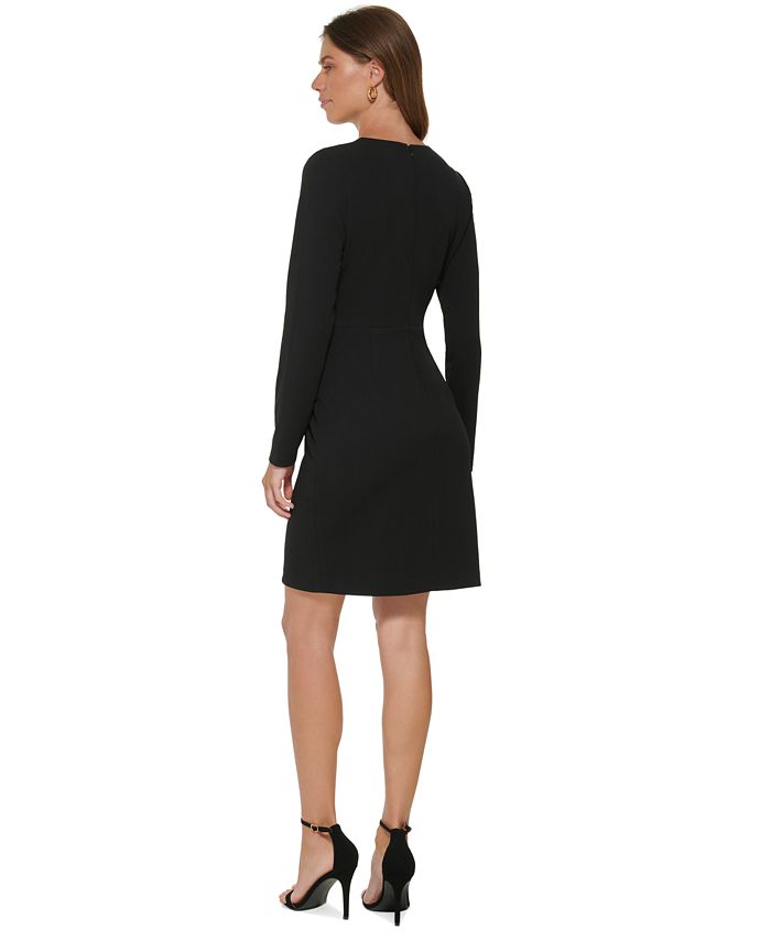 DKNY Women's Cutout Jewel-Neck Long-Sleeve Sheath Dress - Macy's