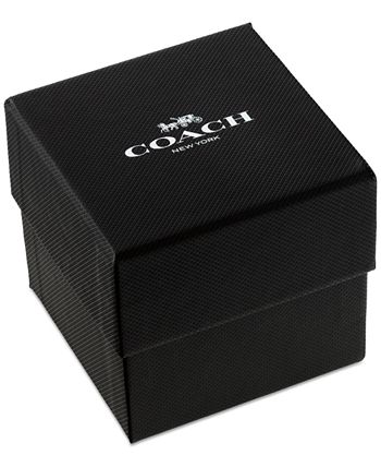 COACH - Men's Greyson Black Leather Strap Watch 41mm
