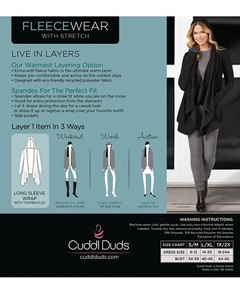 Cuddl Duds Women's Fleecewear Long-Sleeve Half-Zip Hoodie - Macy's