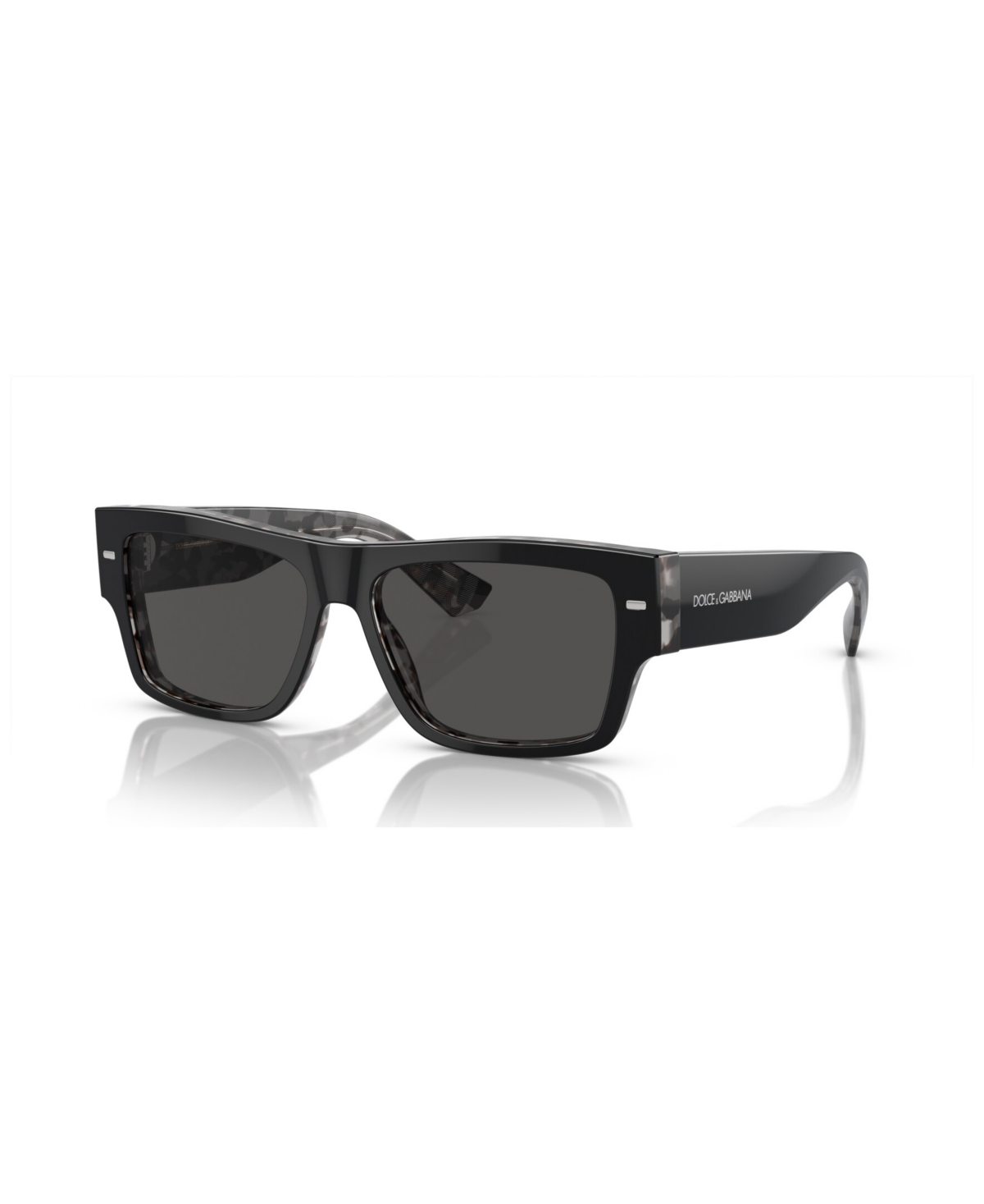 Shop Dolce & Gabbana Men's Sunglasses Dg4451 In Black On Gray Havana