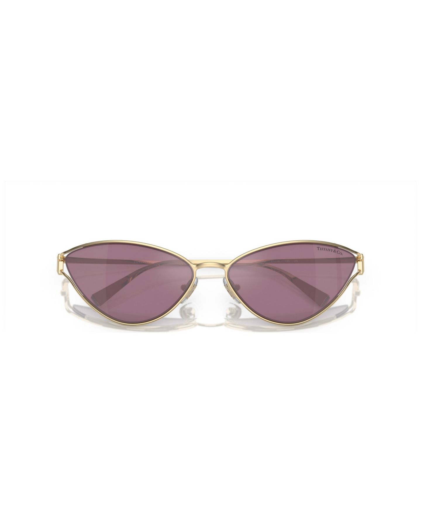 Женские солнцезащитные очки Tiffany & Co. Sunglasses, Gradient TF3095, цвет: Бледный золотой — фото 5