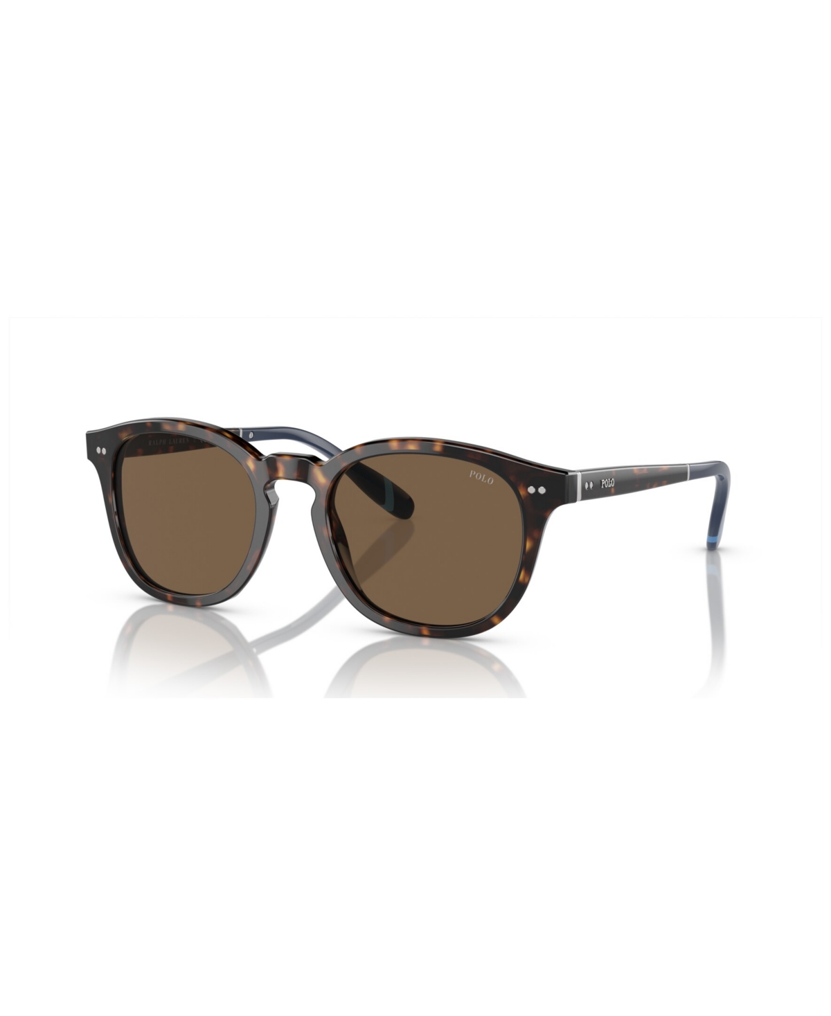 Shop Ralph Lauren Polo  Men's Sunglasses Ph4206 In Shiny Dark Havana