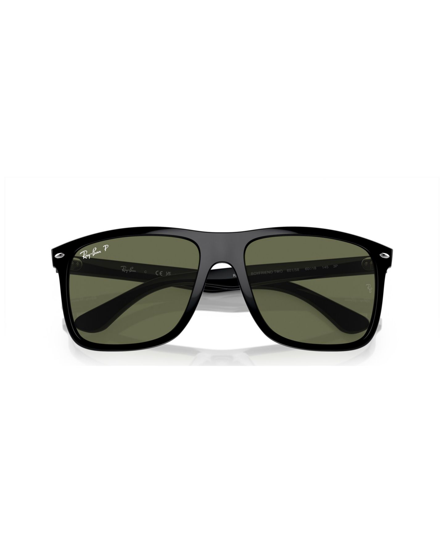 Солнцезащитные очки Ray-Ban Unisex Boyfriend Two Polarized Sunglasses, RB4547, цвет: Чёрный — фото 6