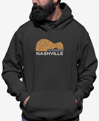 Men's Nashville Guitar Word Art Hooded Sweatshirt