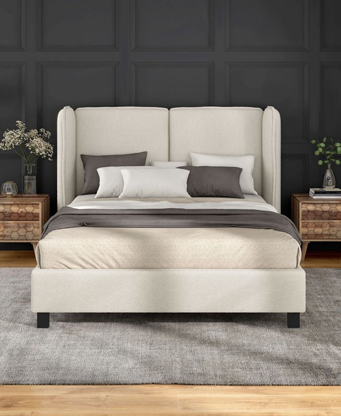 Furniture of America Haydan Boucle Upholstered Queen Bed Macy's