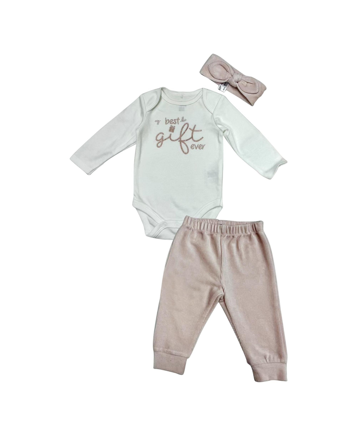 Chickpea Baby Girls Christmas Bodysuit, Joggers With Matching