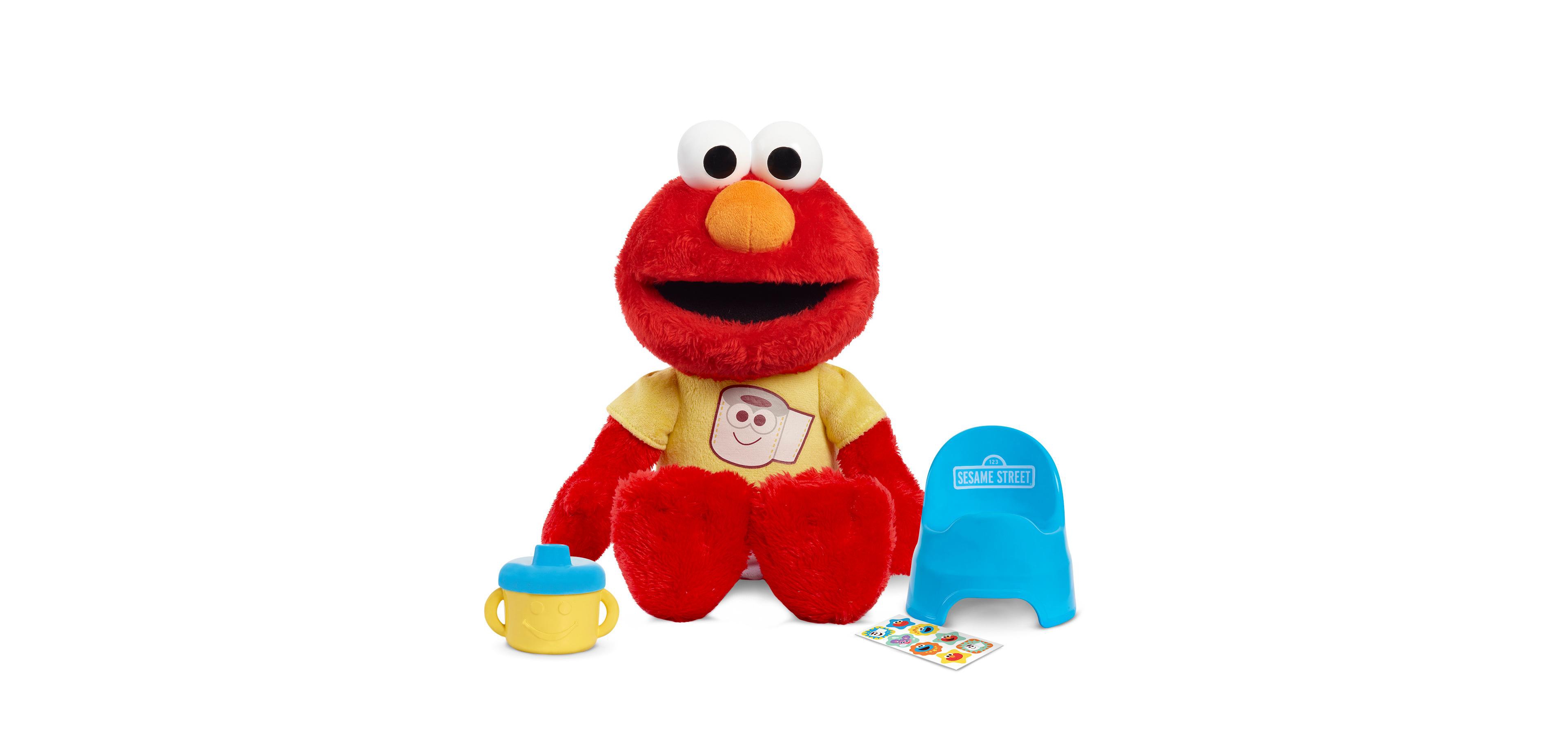 Sesame Street Potty Time Elmo 12" Plush Stuffed Animal, Sounds and Phrases, Potty Training Tool