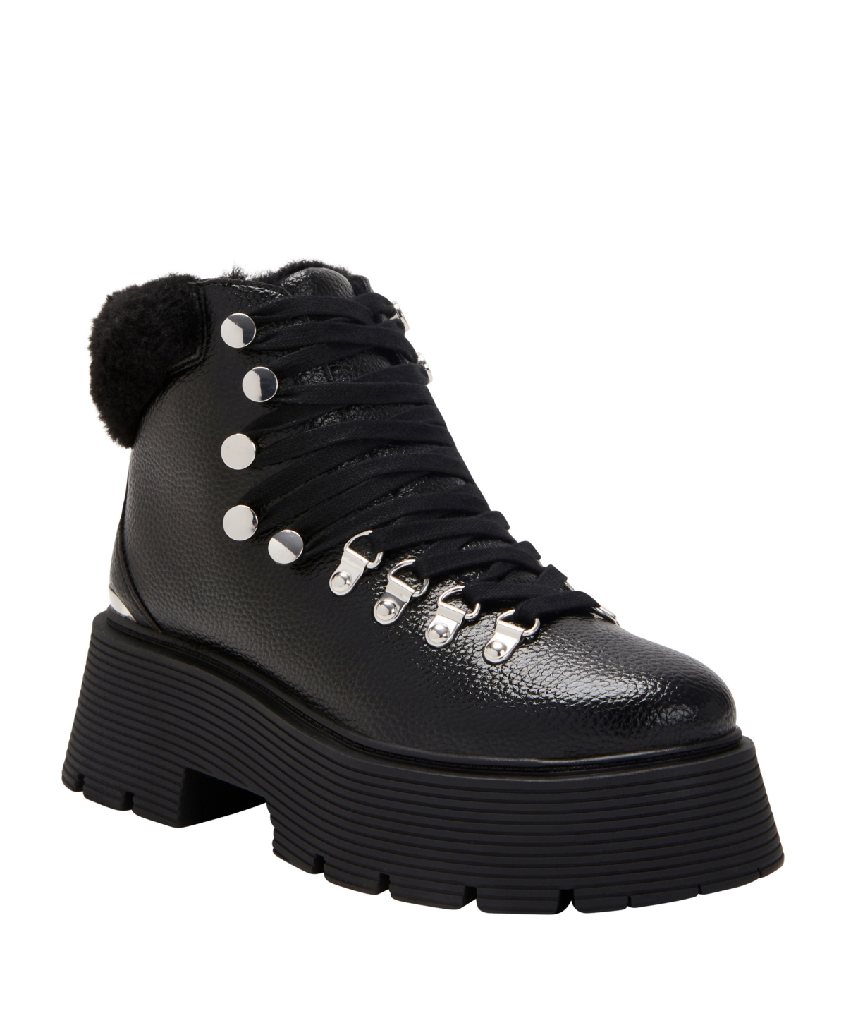 KATY PERRY WOMEN'S THE JENIFER LUG SOLE PLATFORM LACE-UP BOOTIE 