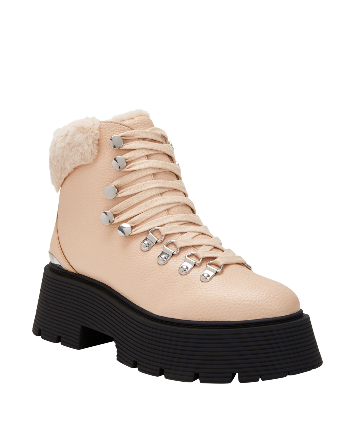 Shop Katy Perry Women's The Jenifer Lug Sole Platform Lace-up Bootie In Pink Clay