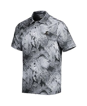 Lids San Francisco 49ers Tommy Bahama Top of Your Game Camp Button-Up Shirt  - Black