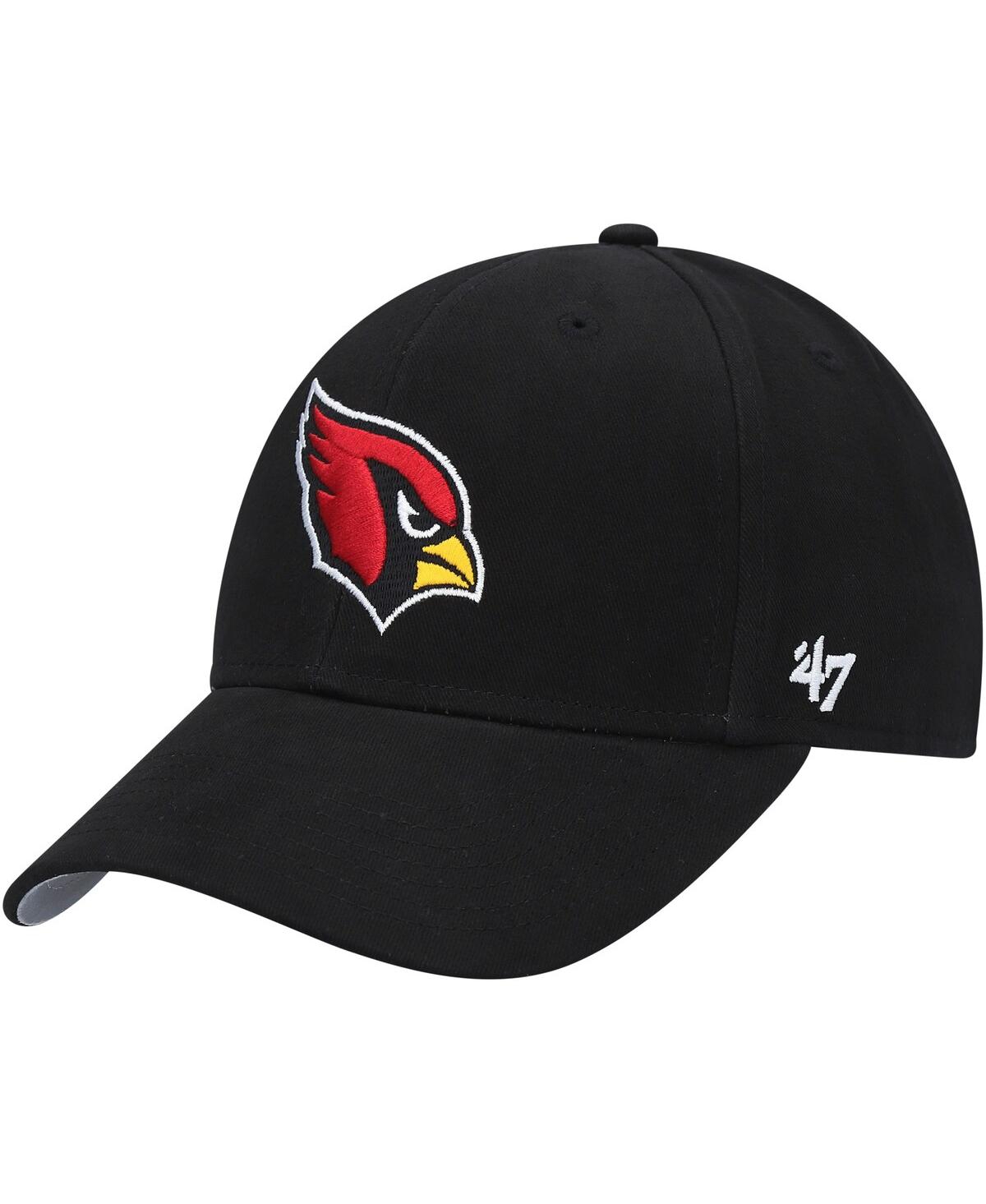 47 Brand Kids' Big Boys And Girls ' Black Arizona Cardinals Secondary Mvp Adjustable Hat