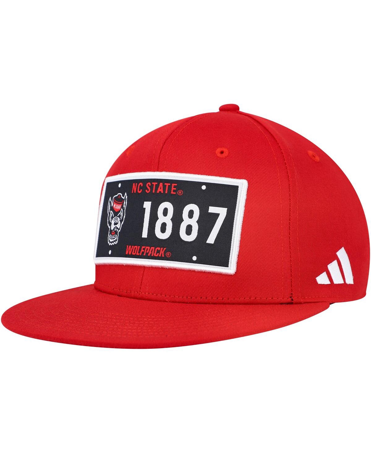 Shop Adidas Originals Men's Adidas Red Nc State Wolfpack Established Snapback Hat