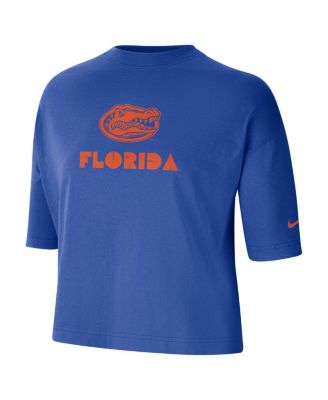 Women's Royal Florida Gators Crop Performance T-shirt