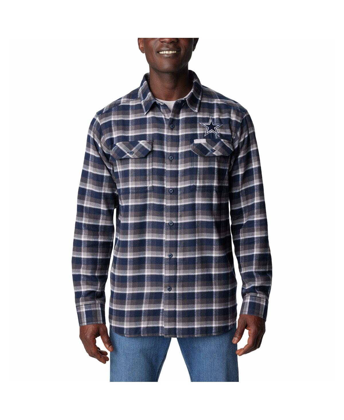 Columbia Men's  Navy Dallas Cowboys Flare Gun Flannel Button-up Shirt