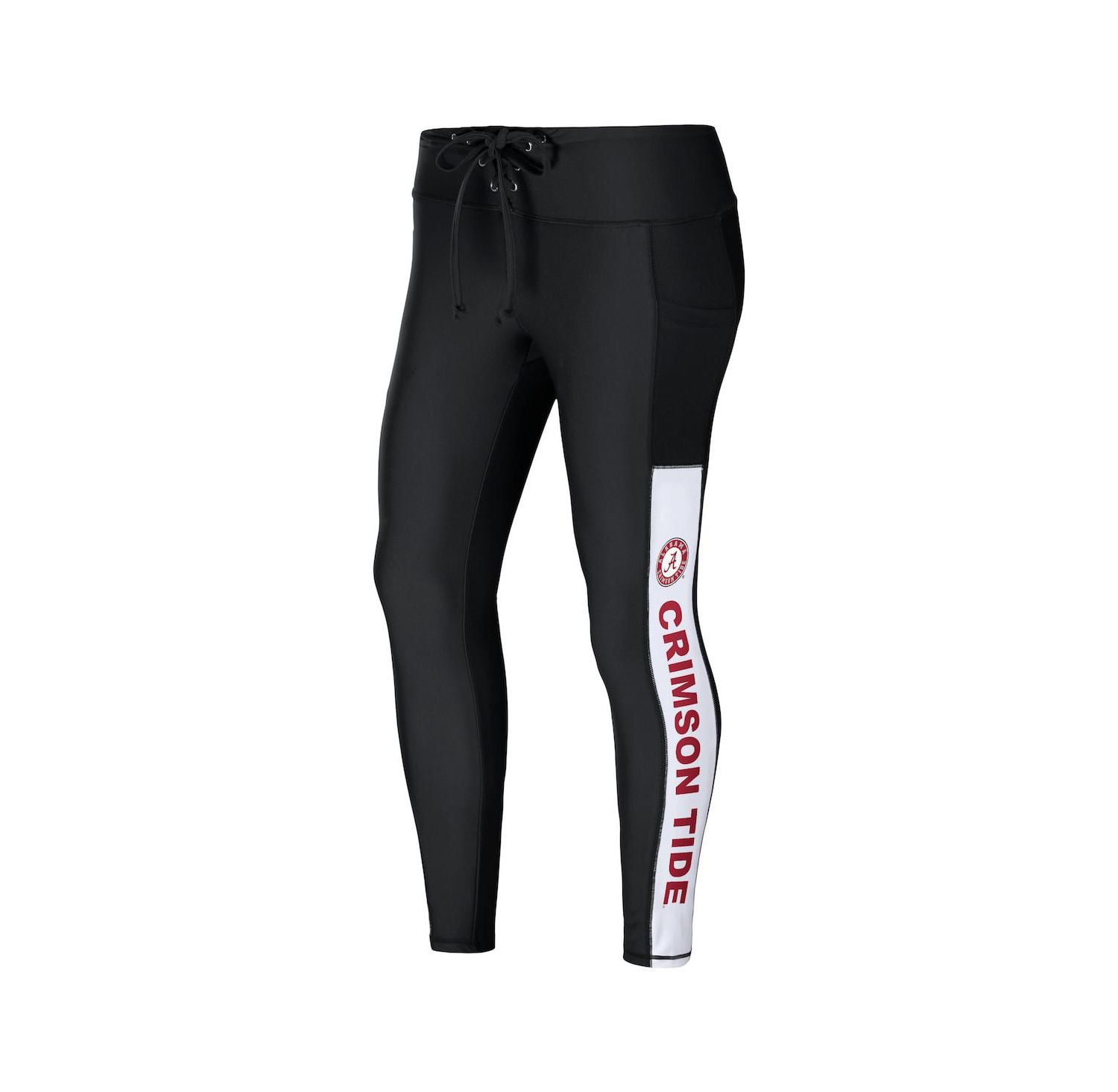 Women's Black Alabama Crimson Tide Rib Knit Leggings