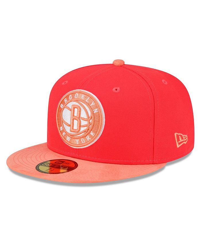 Men's Brooklyn Nets New Era White/Red 59FIFTY Fitted Hat