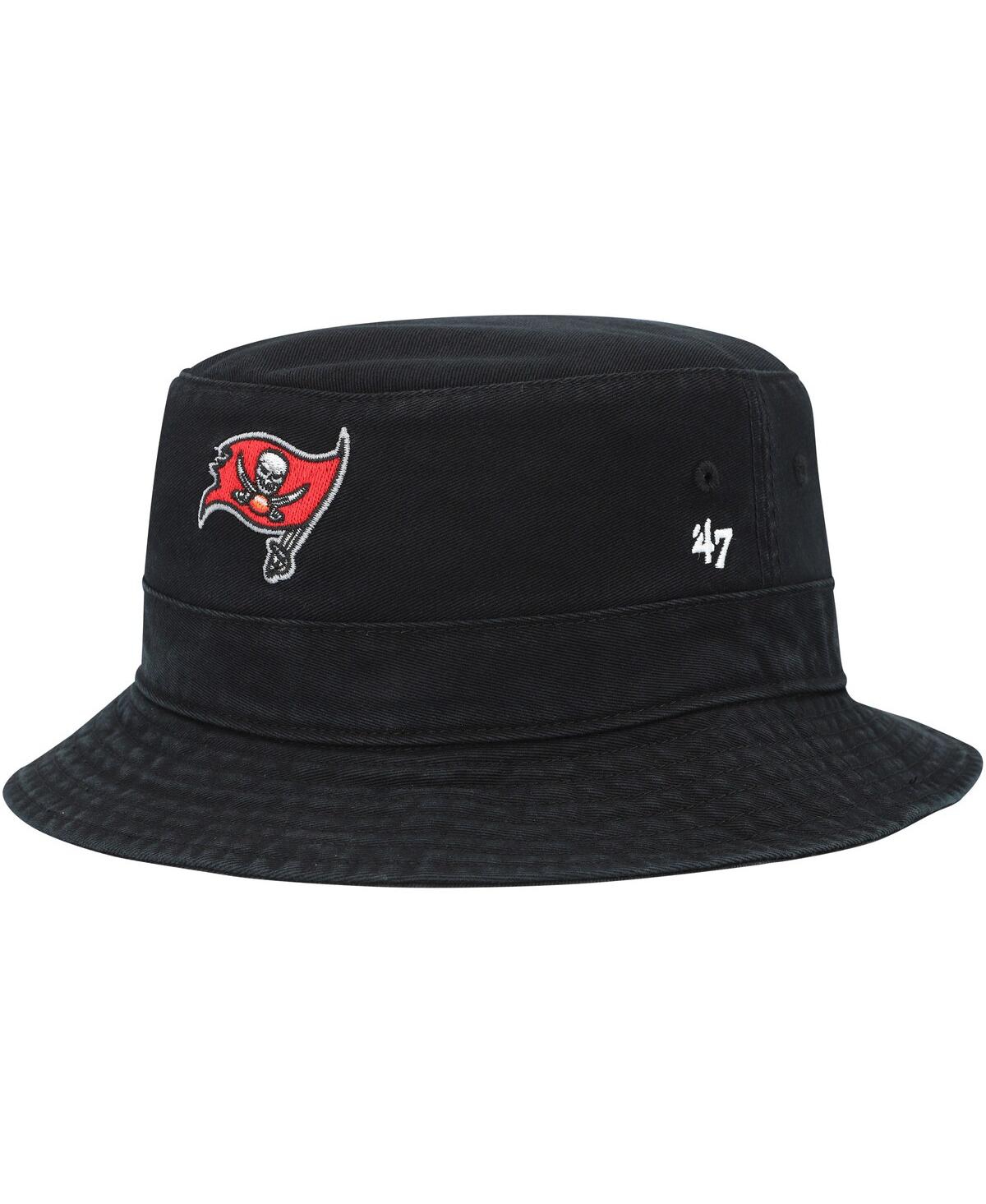 47 Brand Men's ' Black Tampa Bay Buccaneers Primary Bucket Hat In Black