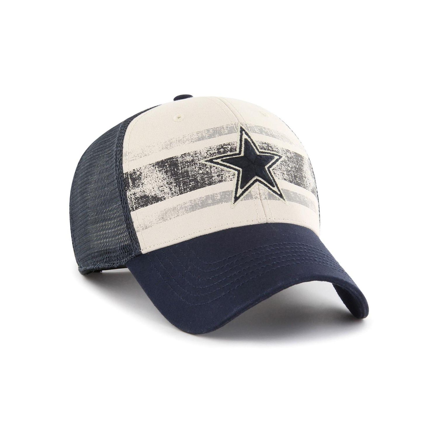 Men's Cream Dallas Cowboys Breakout MVP Trucker Adjustable Hat