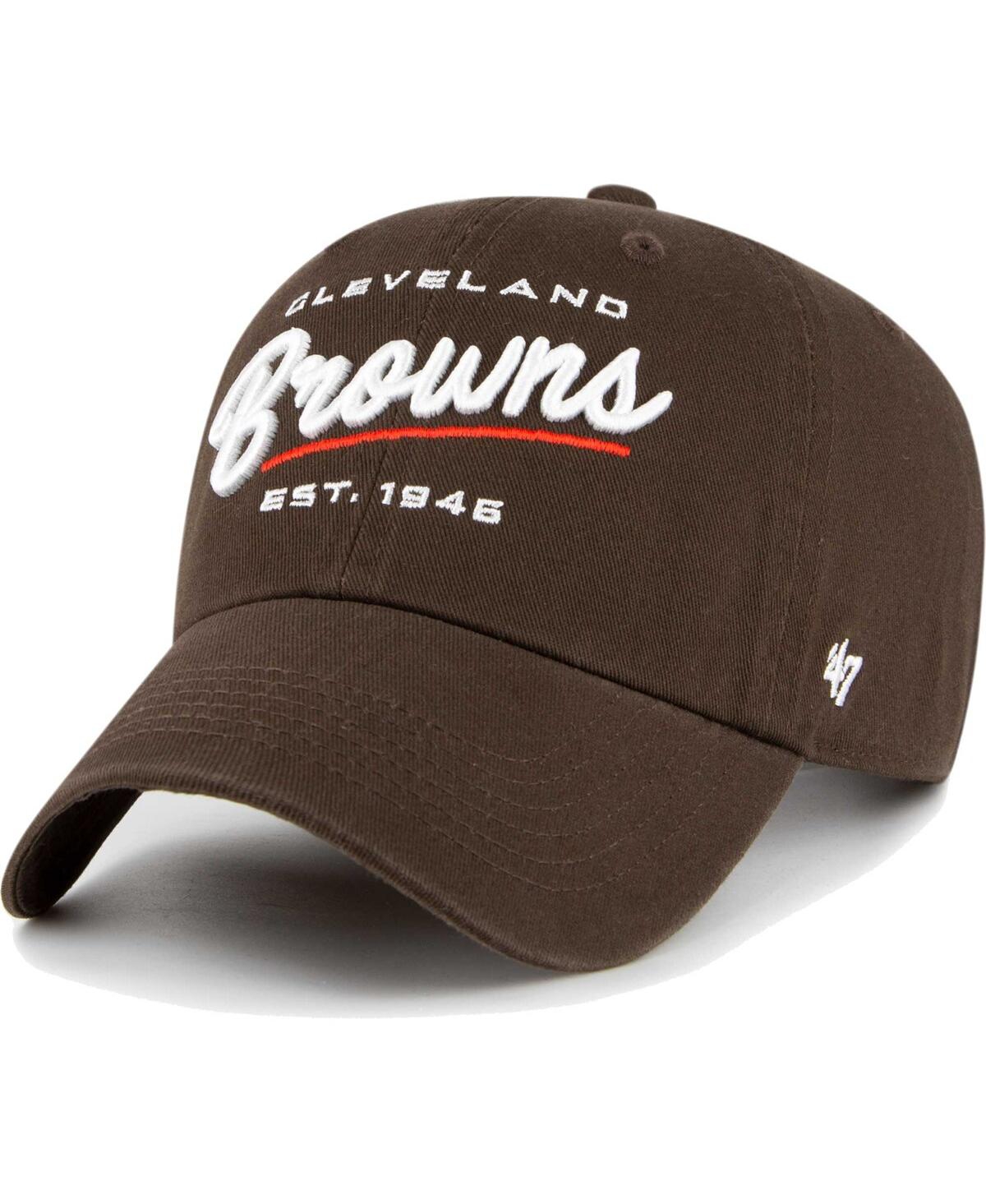 Shop 47 Brand Women's ' Brown Cleveland Browns Sidney Clean Up Adjustable Hat