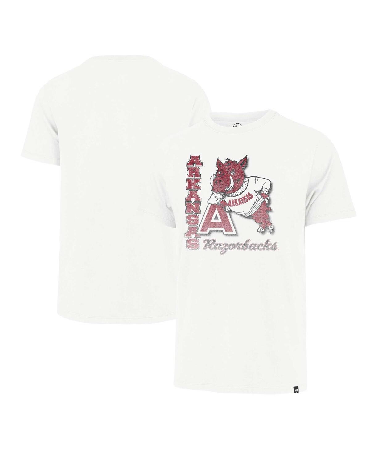 47 Brand Men's ' Cream Arkansas Razorbacks Phase Out Throwback Franklin T-shirt