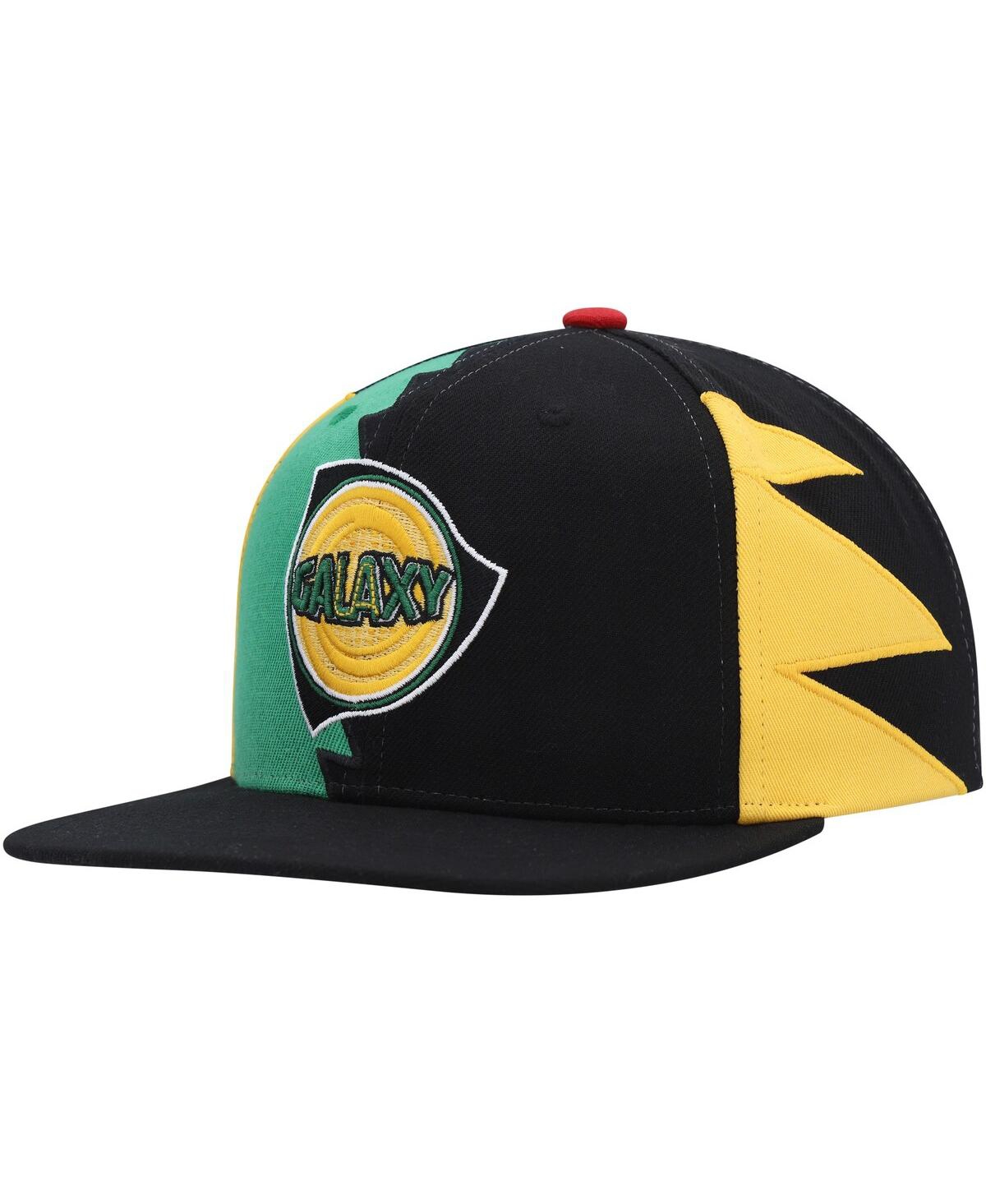 Men's Mitchell & NessLa Galaxy Jersey Hook Snapback Hat - Black