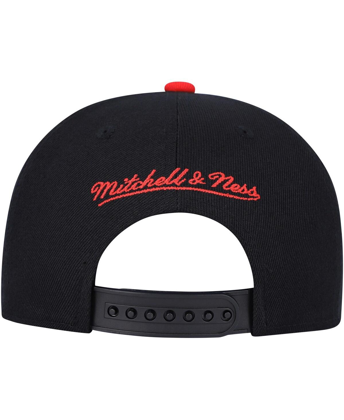 Mitchell & Ness Big Boys And Girls  Black, Red Philadelphia 76ers Two-tone Snapback Hat In Black,red
