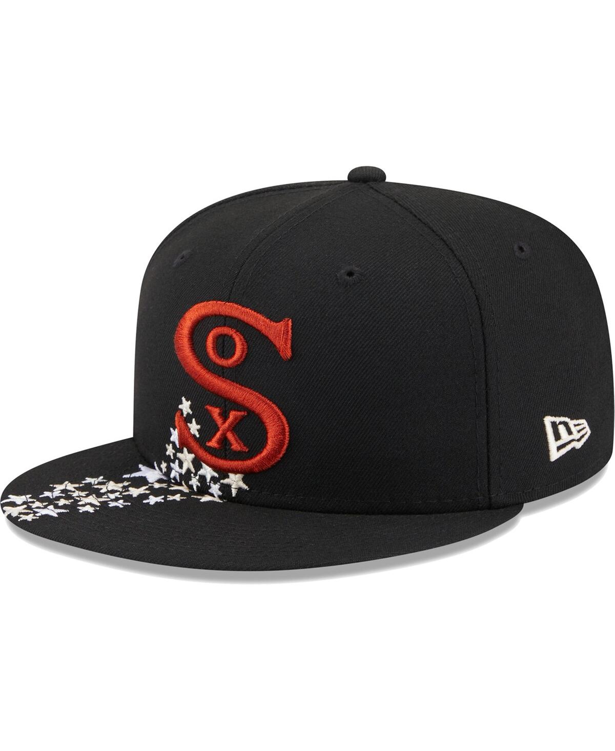 Shop New Era Men's  Black Chicago White Sox Meteor 59fifty Fitted Hat