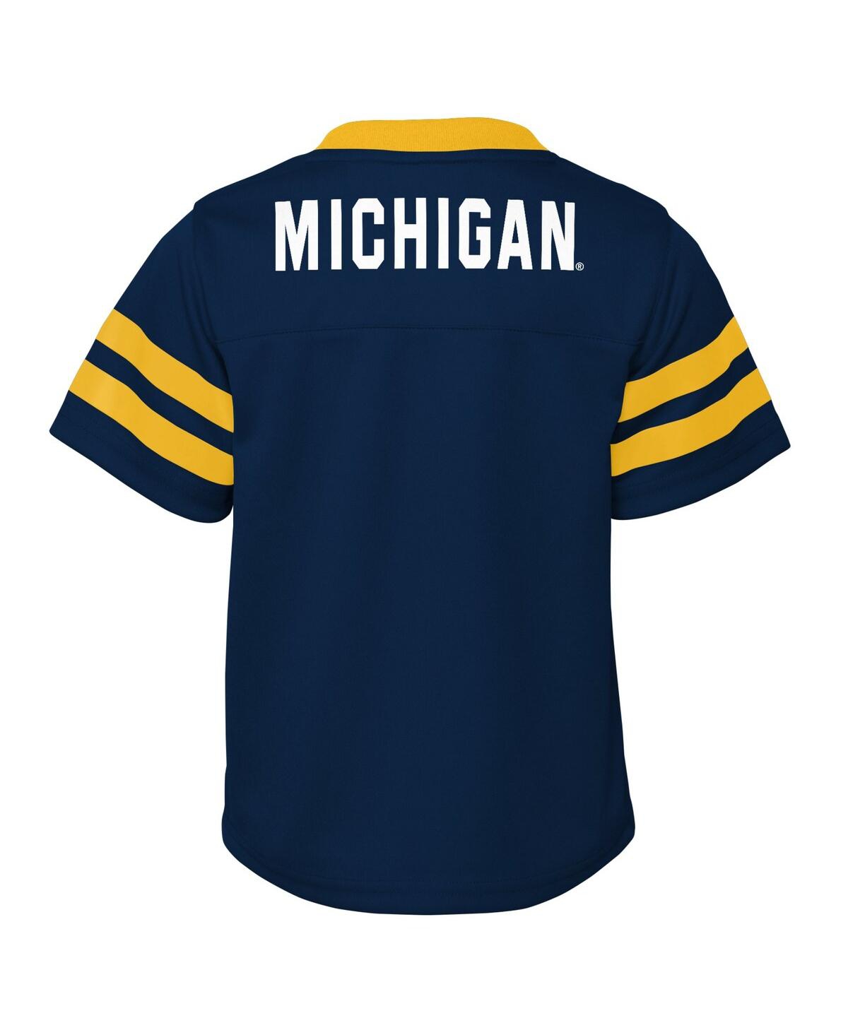 Outerstuff Toddler Boys And Girls Navy Michigan Wolverines Two-piece Red Zone Jersey And Pants Set In Navy
