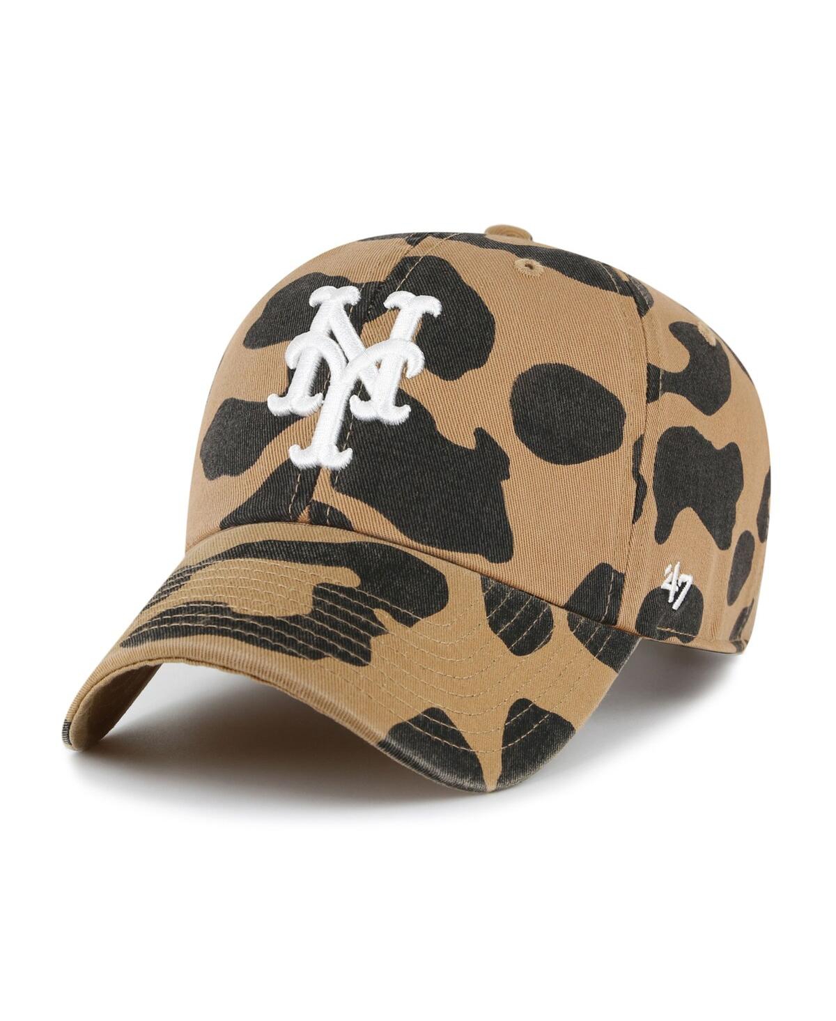 47 Brand Women's ' Brown New York Mets Rosette Clean Up Adjustable Hat