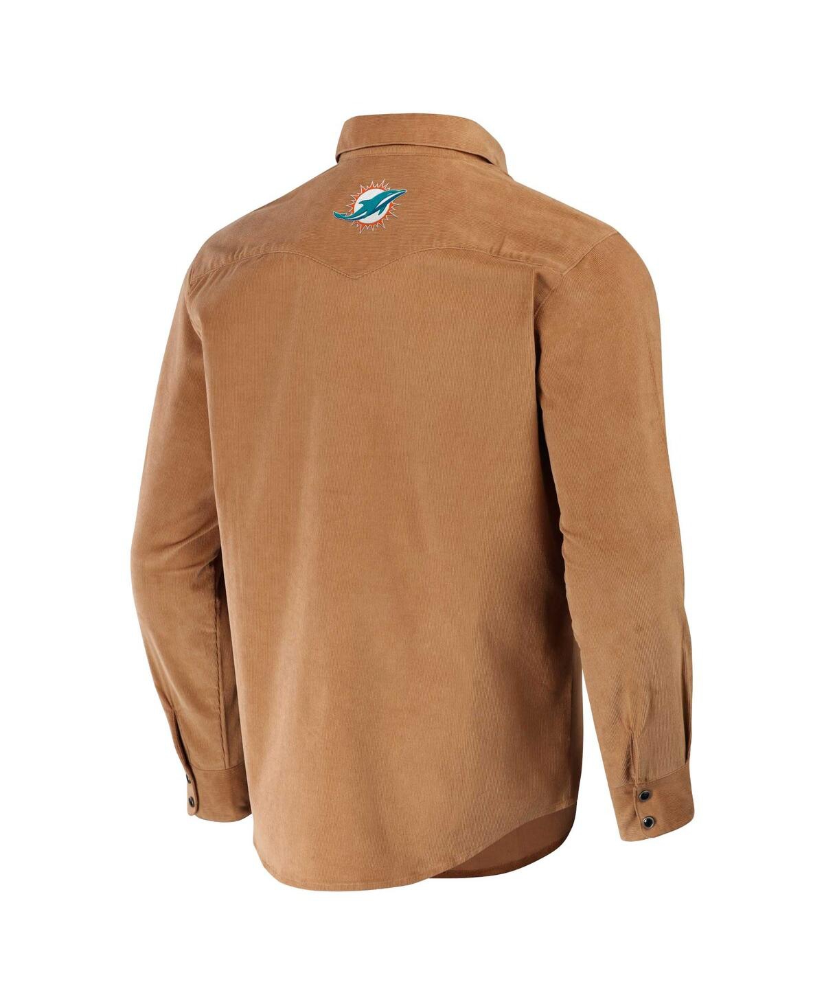 Fanatics Men's Nfl X Darius Rucker Collection By  Orange Miami Dolphins Western Button-up Shirt In Orange
