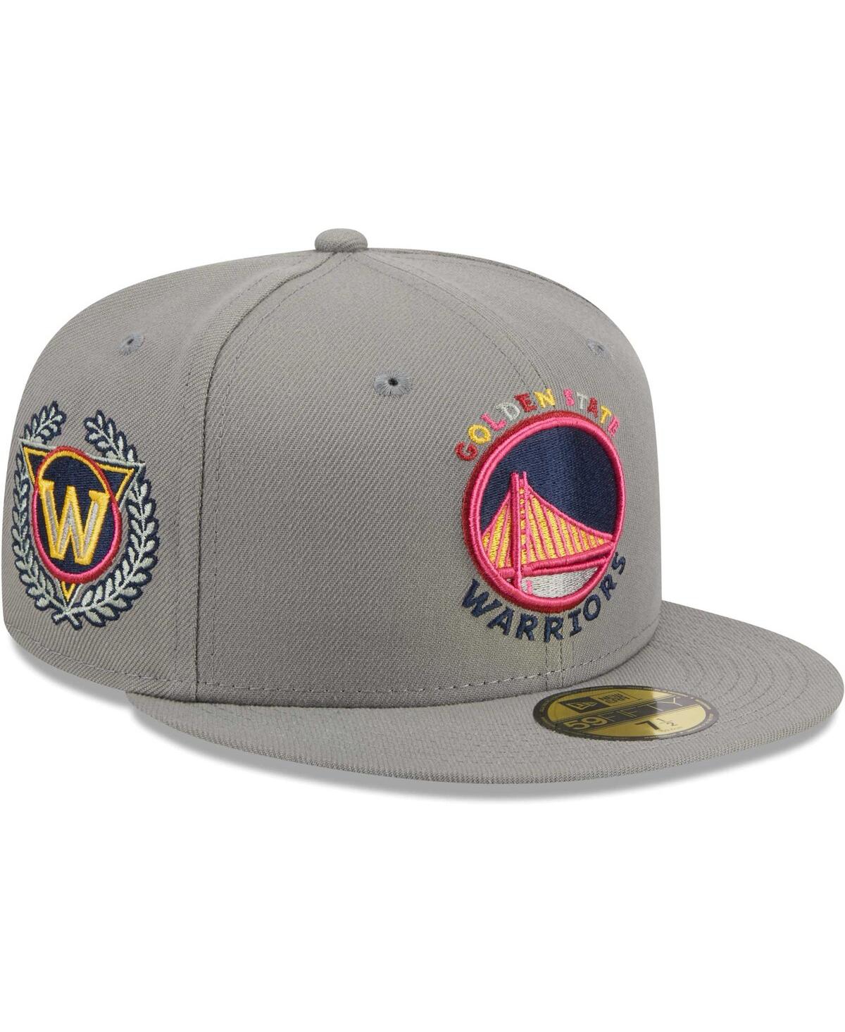 Shop New Era Men's  Gray Golden State Warriors Color Pack 59fifty Fitted Hat