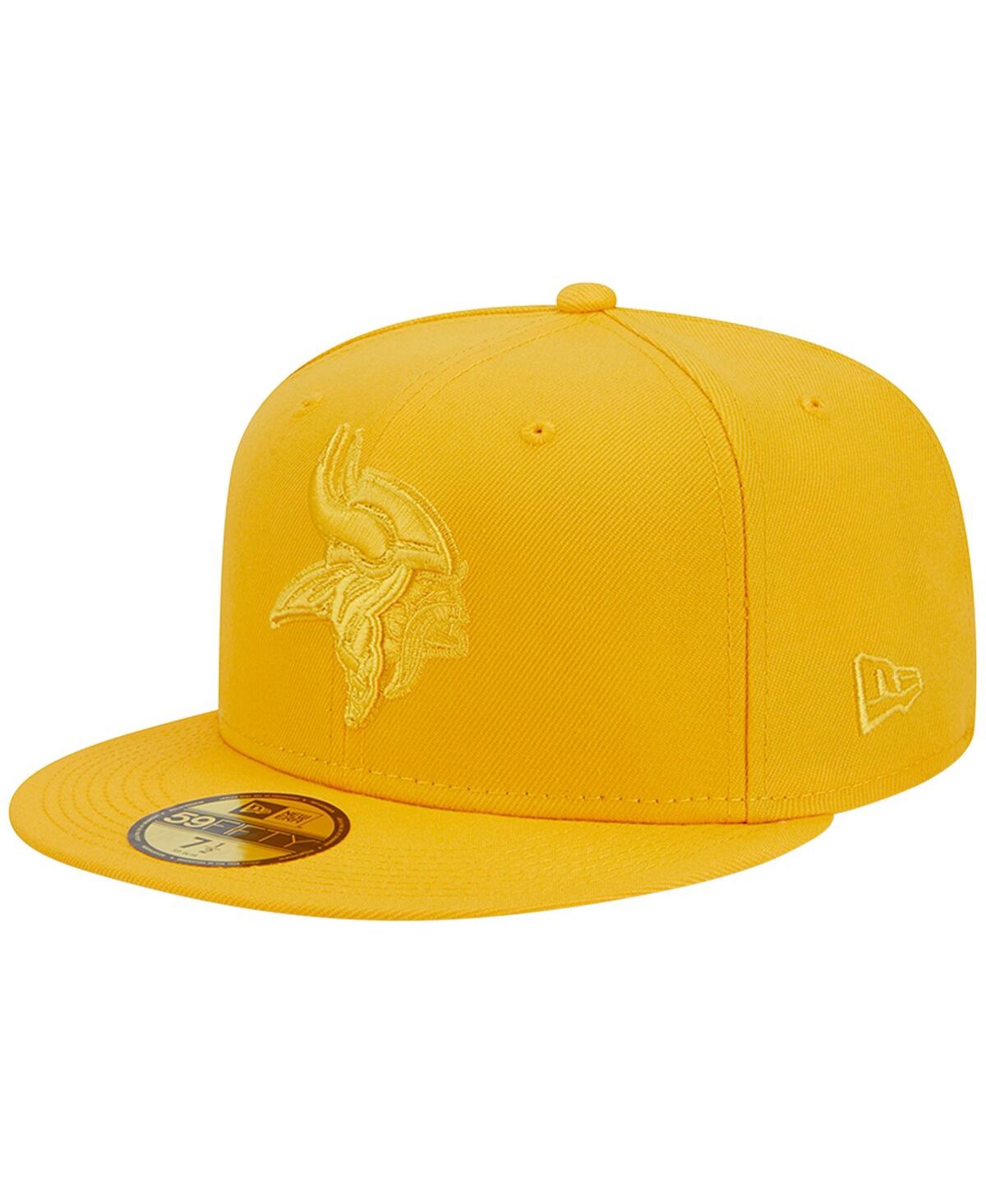 NEW ERA MEN'S NEW ERA GOLD MINNESOTA VIKINGS COLOR PACK 59FIFTY FITTED HAT