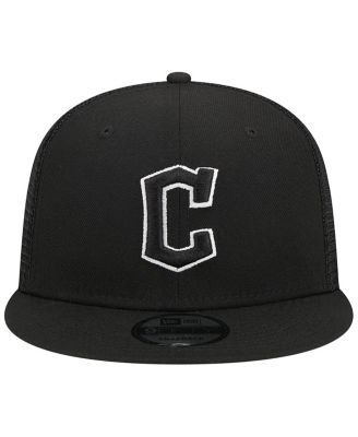 Men's Black Cleveland Guardians Trucker 9FIFTY Snapback Hat