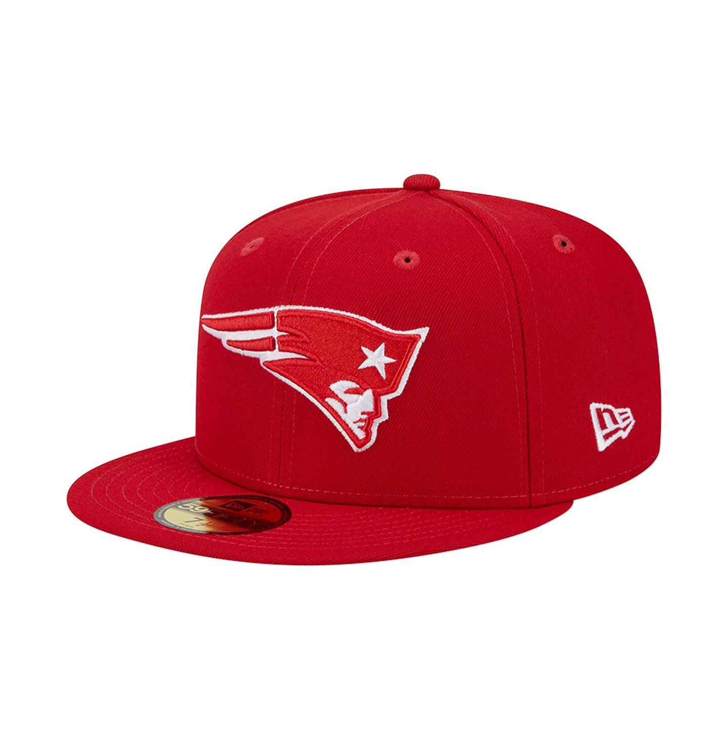Мужская кепка New Era Scarlet New England Patriots Super Bowl XXXVI Main Patch 59FIFTY Fitted Hat — фото 4