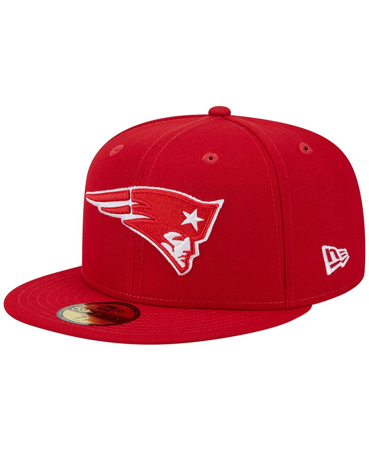 Men's New EraNew England Patriots Super Bowl Xxxvi Main Patch 59FIFTY Fitted Hat - Scarlet