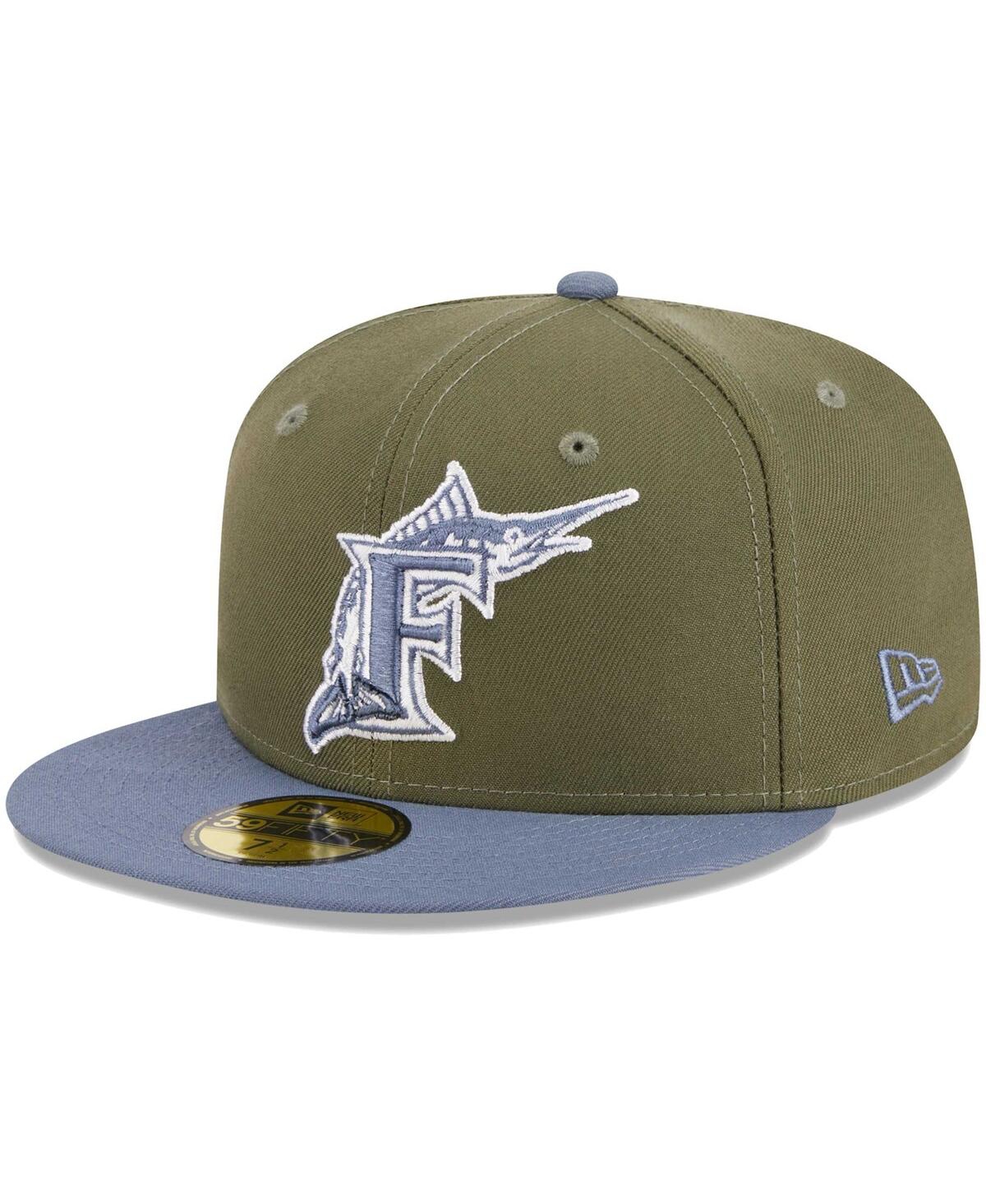 Men's New Era Blue Florida Marlins 59FIFTY Fitted Hat - Blue