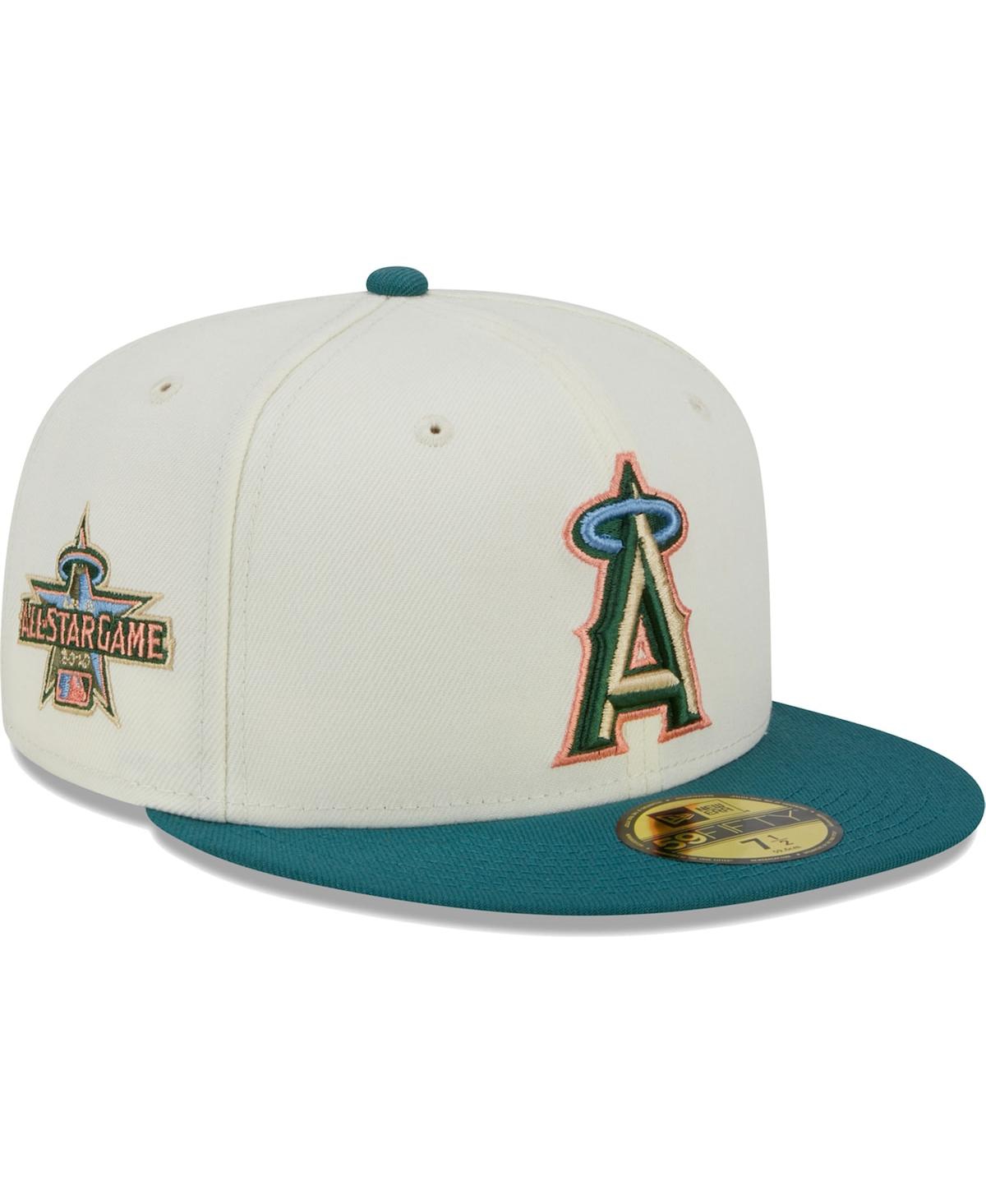 New Era Cream Los Angeles Dodgers Chrome Evergreen 59fifty Fitted Hat In Cream