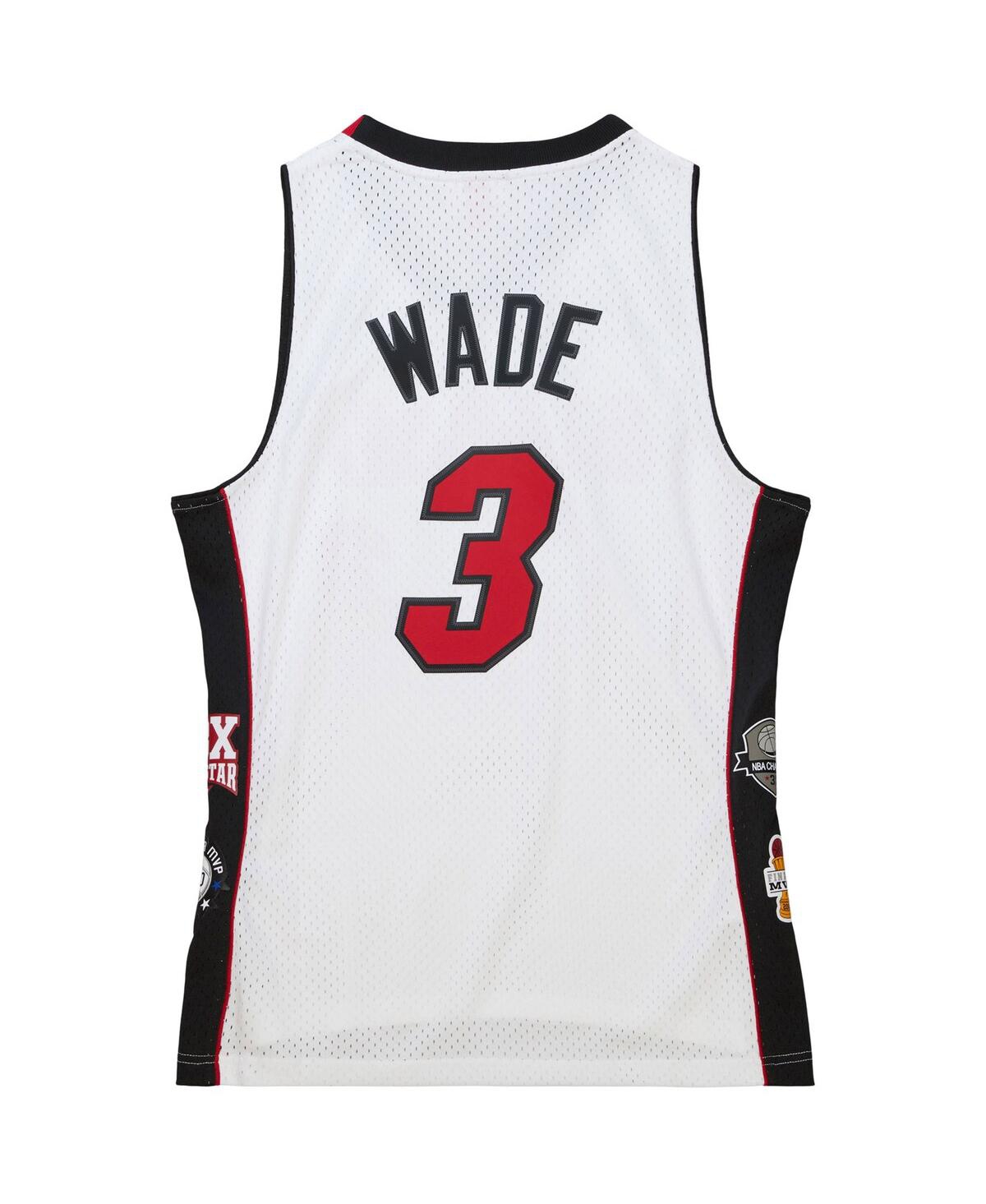 Men's and Women's Mitchell & Ness Dwyane WadeMiami Heat Hall of Fame Class of 2023 Throwback Swingman Jersey - White